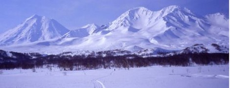 Con gli sci da fondo in Kamchatka